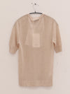 SWAYING 25 Early Autumn Saddle Shoulder Wool T-shirt SW-SW25PF1T11C1-XING Apricot